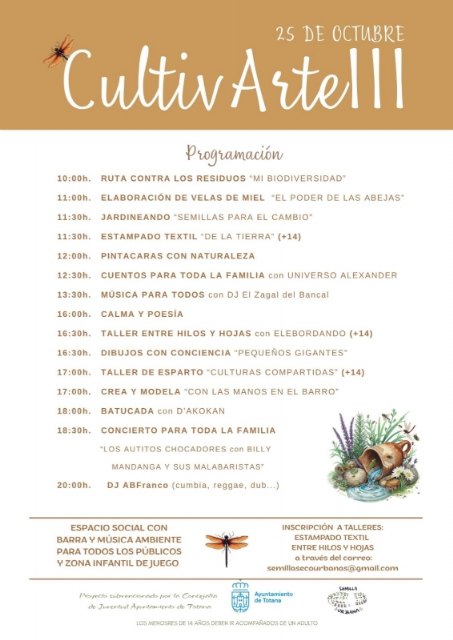 Las actividades de la tercera edición del “CultivArte” tendrán lugar el 25 de octubre, en el jardín del Centro Social Tirol Camilleri; organizadas por Semilla Urbana - 2, Foto 2