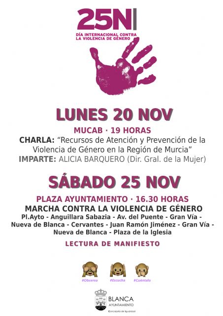 Conferencia y marcha contra la Violencia de Género en Blanca - 2, Foto 2