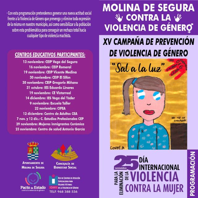 La Concejalía de Bienestar Social de Molina de Segura pone en marcha el XV Programa de Prevención de Violencia de Género 2018 - 2, Foto 2