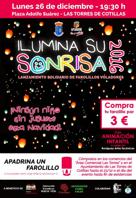 Los farolillos solidarios volverán a volar una Navidad más en Las Torres de Cotillas - 1, Foto 1