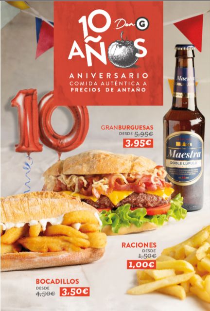 Don G elebra su 10° aniversario con precios De antaño - 2, Foto 2