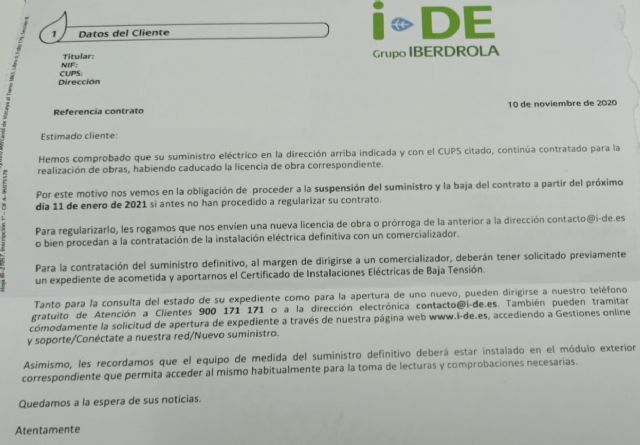 El PP denuncia que medio centenar de familias de Almendricos reciben un aviso de corte de suministro eléctrico y baja de sus contratos - 1, Foto 1