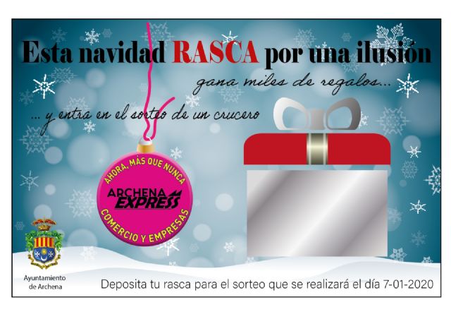 La Alcaldesa de Archena y la asociación de comercios ‘Archena Express’ presentan la campaña de Navidad ‘Rasca por una ilusión’ - 1, Foto 1