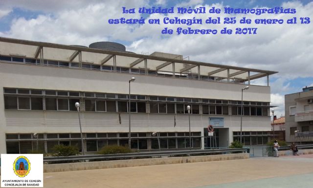 La Unidad Móvil de Mamografías estará en Cehegín del 25 de enero al 13 de febrero de 2017 - 1, Foto 1