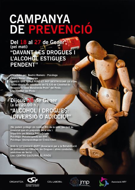 El próximo jueves 26 de enero, Ary va a participar en la Campaña de Prevención de Alcohol y Drogas que va a llevar a cabo la Concejalía de Cultura y Juventud del Excmo. Ayuntamiento de Pinoso - 1, Foto 1