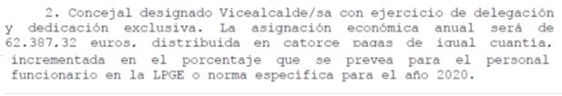 El proyecto de presupuesto del actual alcalde (PSOE) inventa un sueldo de 62.387 euros para la posible dedicación exclusiva del vicealcalde (Ciudadanos) - 1, Foto 1