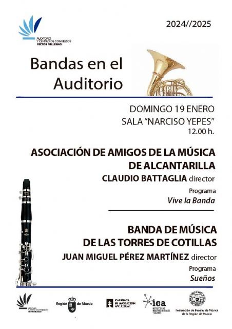 El ciclo de bandas de música del Auditorio regional se reanuda con las formaciones de Alcantarilla y Las Torres de Cotillas - 1, Foto 1