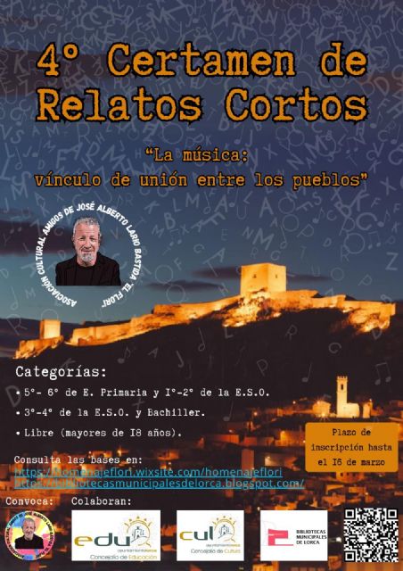 Llega a Lorca una nueva edición de Certamen de Relatos Cortos en homenaje José Alberto Lario - 1, Foto 1