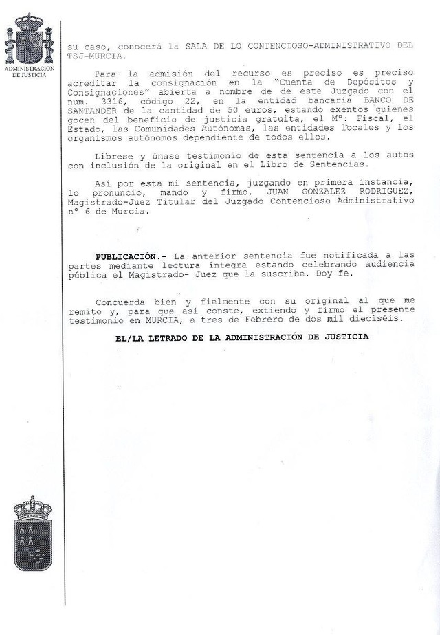 El alcalde hace pública otra sentencia por la que se condena al ayuntamiento a abonar más de medio millón de euros más intereses a un proveedor, Foto 5