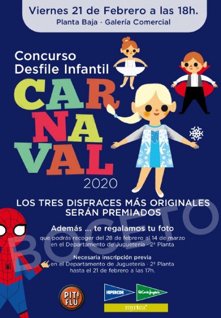 El Corte Inglés Myrtea celebra el carnaval con un concurso-desfile infantil de disfraces - 1, Foto 1