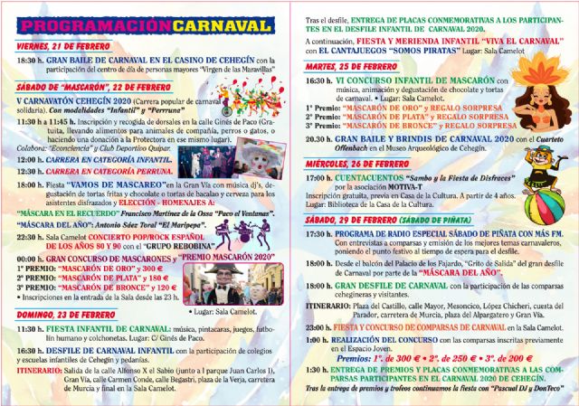 Novedades en la programación del Carnaval de Cehegín 2020 - 5, Foto 5