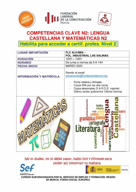 Nuevo curso de Competencias Bsicas de la Fundacin Laboral de la Construccin, Foto 1