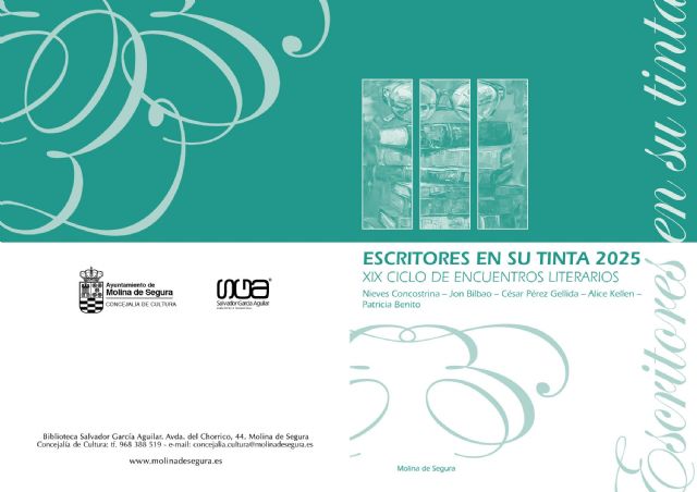 Nieves Concostrina, Jon Bilbao, César Pérez Gellida, Alice Kellen y Patricia Benito protagonizan el Ciclo Escritores en su tinta 2025 de Molina de Segura - 2, Foto 2