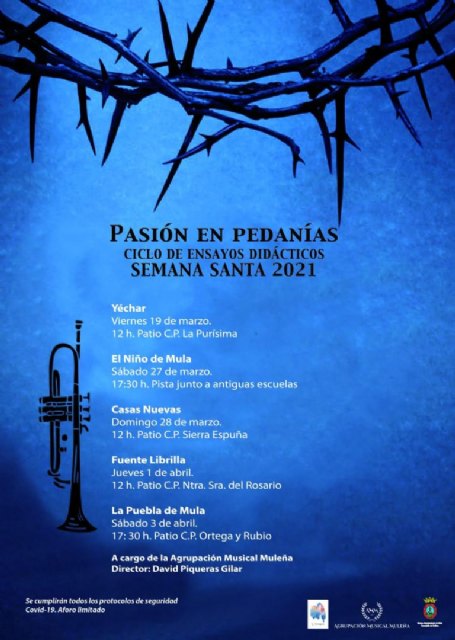 Las pedanías muleñas acogen un Ciclo de Ensayos Didácticos bajo el título de ‘Pasión en Pedanías. Semana Santa 2021’ - 1, Foto 1