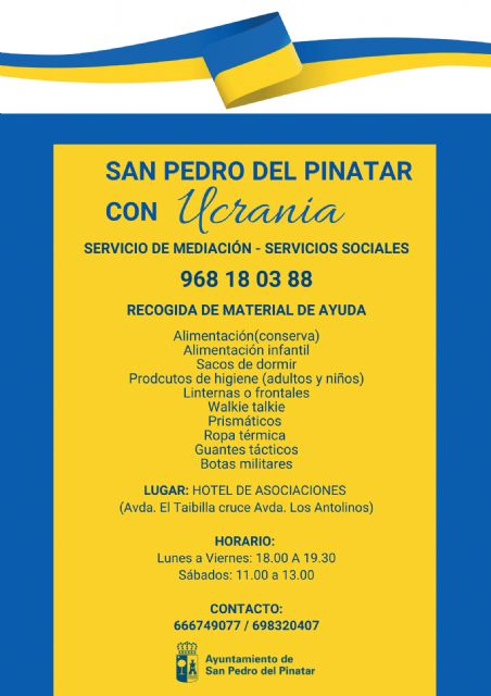Los pinatarenses muestran su solidaridad con el pueblo ucraniano con la donación de productos de primera necesidad - 4, Foto 4