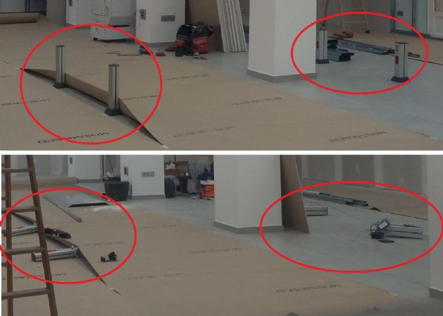 Ahora Murcia estudia si los cambios llevados a cabo por el PP en las obras de la planta baja del ayuntamiento han supuesto un malgasto de dinero público - 1, Foto 1