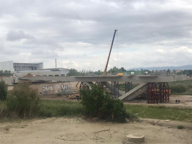 El PP se congratula de que las obras del tramo 2 de la ronda hayan superado el 50% con la instalación de todas las vigas del nuevo puente sobre el Guadalentín - 1, Foto 1