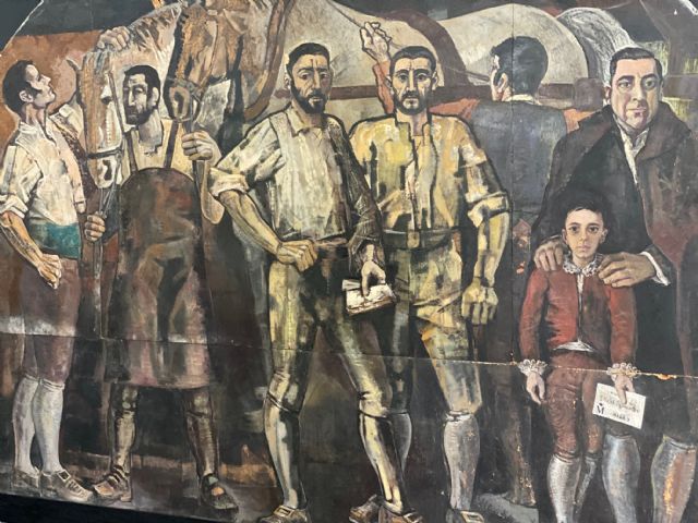 “Retratos de filatélicos en escena labriega” preside el hall del Ayuntamiento de Torre Pacheco - 4, Foto 4