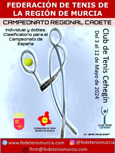 Cehegín acogerá por primera vez el Campeonato Regional Cadete de Tenis - 1, Foto 1