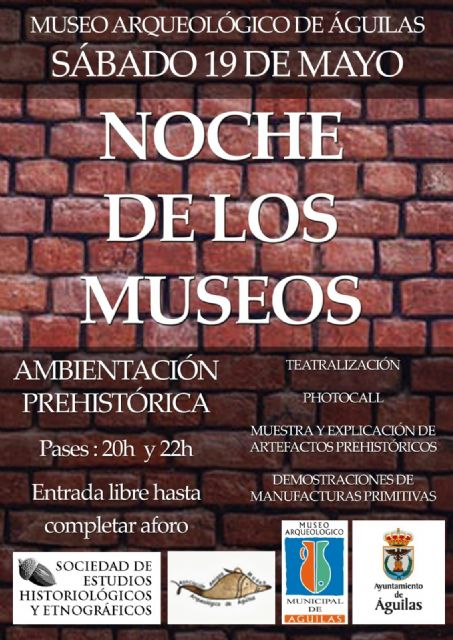 El Museo Arqueológico de Águilas se prepara para celebrar la noche de los museos con una ambientación prehistórica - 1, Foto 1