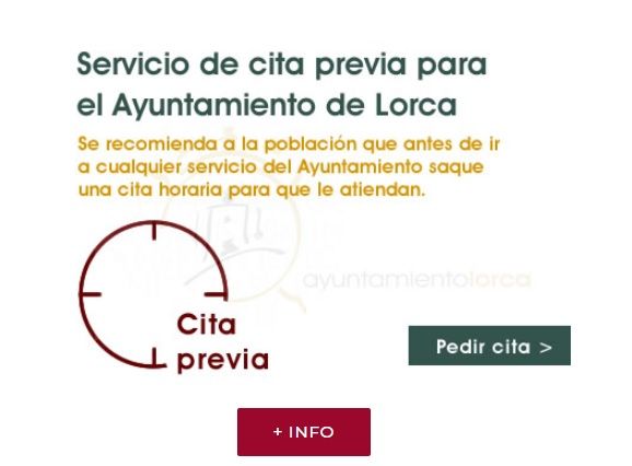 Los lorquinos podrán pedir cita previa a través de la página web para realizar trámites administrativos de forma presencial en las oficinas municipales - 1, Foto 1