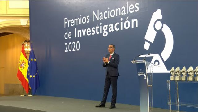 El vicerrector de la UMU José Manuel López Nicolás imparte la conferencia de divulgación científica de la entrega de Premios Nacionales de Investigación 2020 - 1, Foto 1