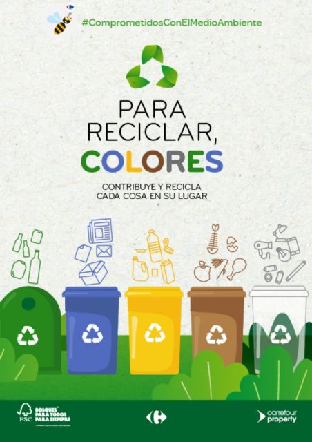 El Ayuntamiento de Águilas se suma a la campaña Para reciclar, colores promovida por Carrefour y CC Águilas Plaza - 1, Foto 1