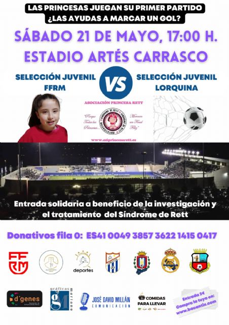 El Ayuntamiento de Lorca organiza un partido de fútbol benéfico para ayudar a la pequeña lorquina Daniela García, diagnosticada con síndrome de Rett - 1, Foto 1
