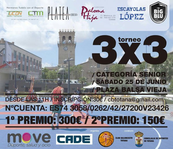 El II Torneo 3x3 de Baloncesto, en categoría senior, se disputará el sábado 25 de junio en la plaza Balsa Vieja - 2, Foto 2