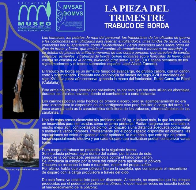 El Trabuco de borda, pieza del trimestre del Museo Arqueológico Municipal - 2, Foto 2