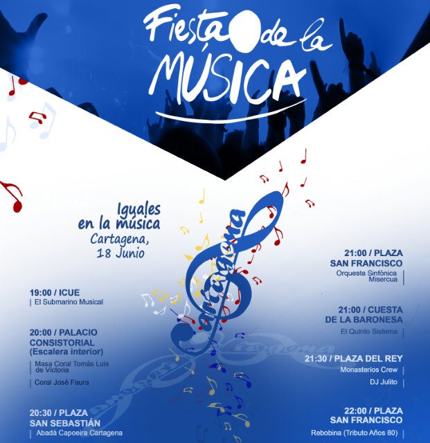 Cartagena llevará Pop, capoeira, rap y un tributo a los años 80 este sábado a la Fiesta de la Música - 1, Foto 1