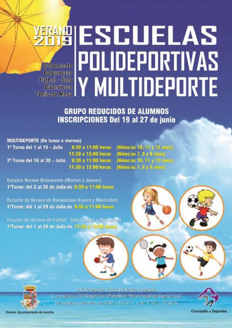 La Concejalía de Deportes ofrece cuatro Escuelas Polideportivas durante el mes de julio - 1, Foto 1