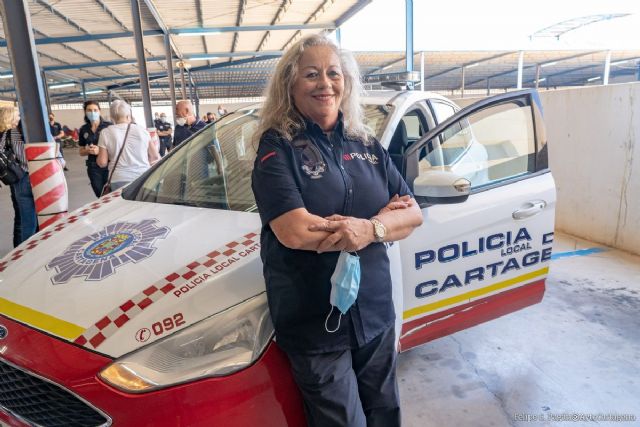 La primera mujer que ingresó en la Policía Local de Cartagena vive su última jornada laboral - 1, Foto 1