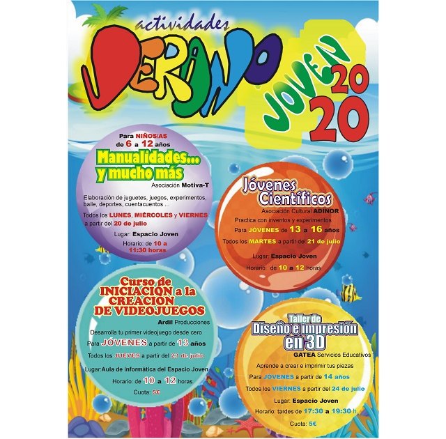 La semana que viene comienzan los talleres y cursos dentro de la programación de actividades para el verano - 1, Foto 1