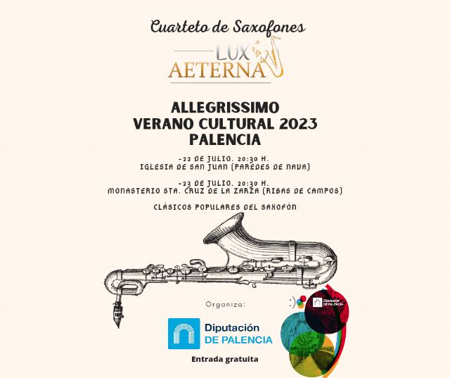 El cuarteto de saxofones lux aeterna sigue su gira de conciertos por palencia el próximo fin de semana - 1, Foto 1