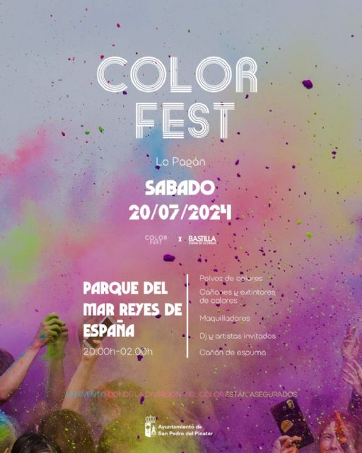 El Color Fest llega este sábado al Parque del Mar Reyes de España de Lo Pagán - 1, Foto 1