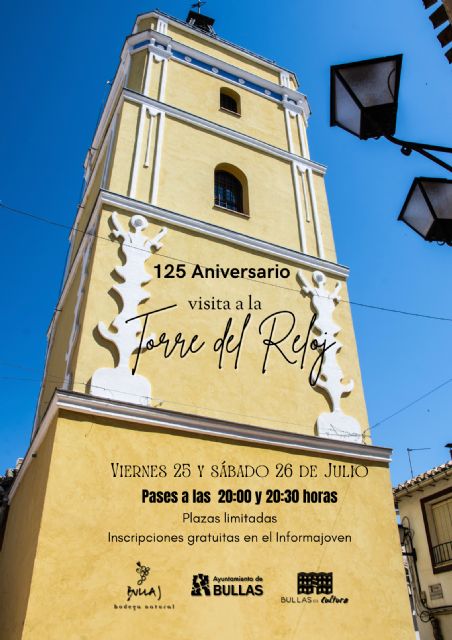 Bullas celebra el 125 aniversario de la Torre del Reloj con visitas guiadas y un concierto especial - 3, Foto 3