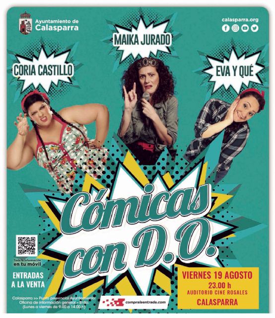 Este viernes 19 de agosto ciclo de humor y comedia en Calasparra Cómicas con D.O. - 1, Foto 1