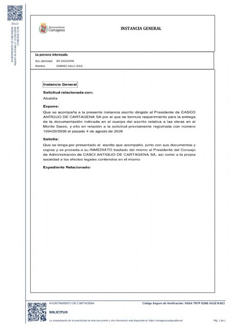 Giménez Gallo requiere a Braquehais y Arroyo que entreguen en cinco días el informe sobre Monte Sacro - 4, Foto 4