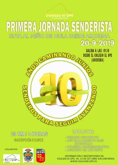 Este viernes, 1ª Jornada Senderista al Niño de Mula desde Archena - 1, Foto 1