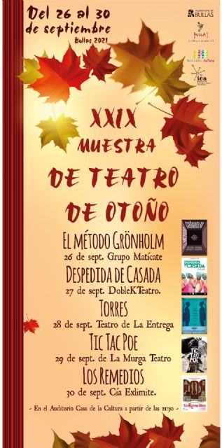 Bullas celebra la XXIX Muestra de Teatro en Otoño con grandes compañías - 2, Foto 2