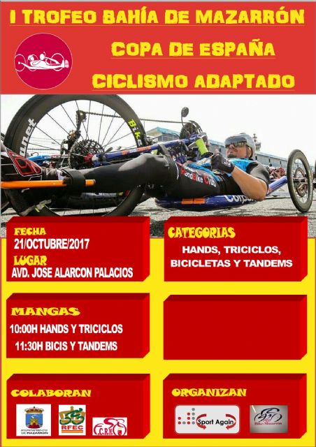 La Copa de España de Ciclismo Adaptado llega a Mazarrón este sábado - 1, Foto 1