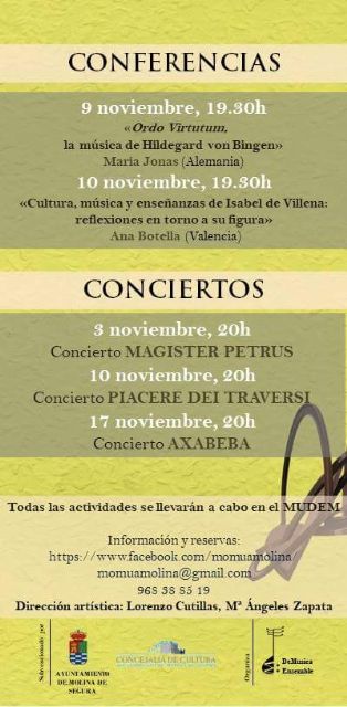 El II Festival Molina Música Antigua, MOMUA 2018, amplía su programación y se celebra del 2 al 18 de noviembre - 5, Foto 5