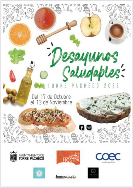 El Ayuntamiento de Torre Pacheco, la Asociación de Hostelería y Coectp presentan la Campaña Desayunos Saludables - 1, Foto 1