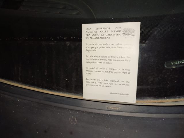 Denuncian que el proyecto del Ayuntamiento convertirá la Calle Mayor de Espinardo en una nueva Carretera de Alcantarilla - 1, Foto 1