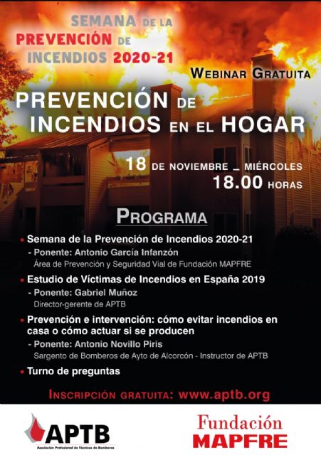 Organizan un webinar gratuito para toda la familia sobre prevención e intervención de incendios en el hogar - 1, Foto 1