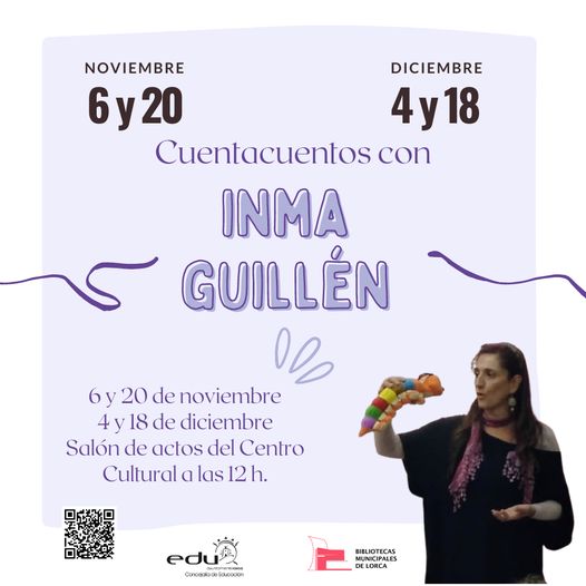 La Red Municipal de Bibliotecas de Lorca organiza una serie de cuentacuentos con Inma Guillén para niños y niñas a partir de los tres años - 1, Foto 1