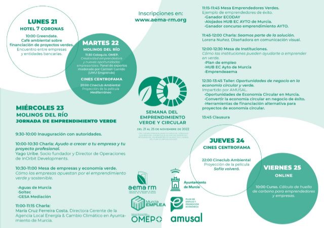 Murcia acoge la 'Semana del Emprendimiento Verde y Circular' del 21 al 25 de noviembre - 1, Foto 1