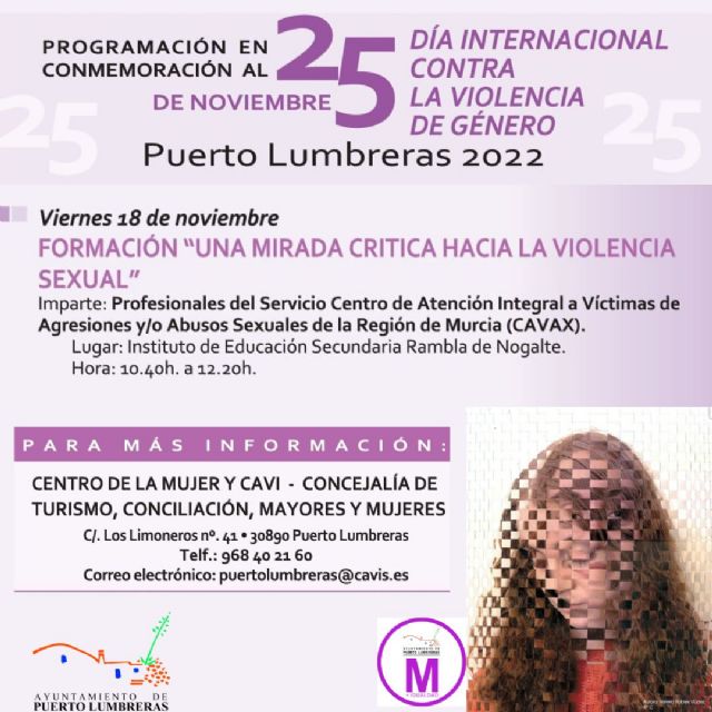 La Concejalía de la Mujer organiza una formación sobre violencia sexual para alumnos del IES Rambla de Nogalte este viernes - 3, Foto 3
