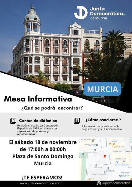 Junta Democrática convoca mesa informativa en Murcia - 1, Foto 1